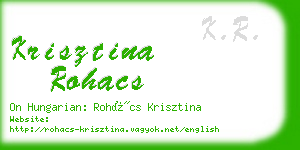 krisztina rohacs business card